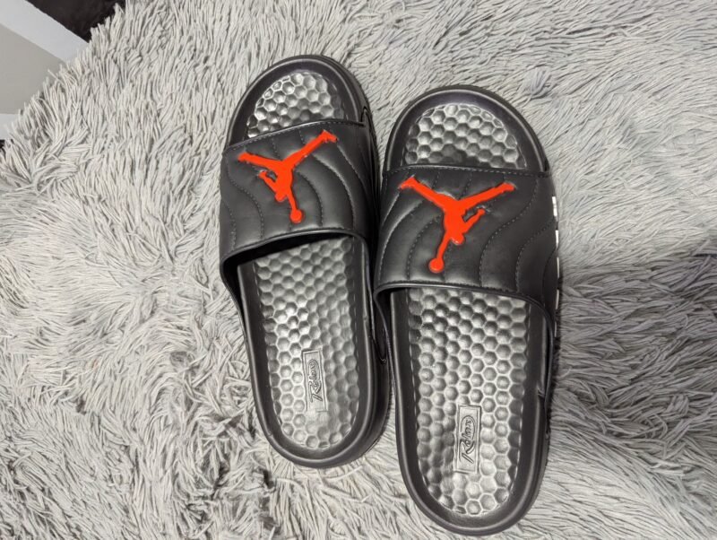 Premium Jordan Slide Slippers for Men - Ultra Soft EVA Sole | Black & White | Stylish & Comfortable Casual Footwear - Image 5