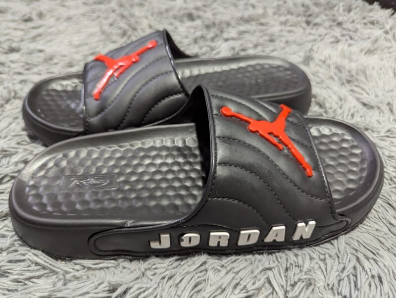 Premium Jordan Slide Slippers for Men - Ultra Soft EVA Sole | Black & White | Stylish & Comfortable Casual Footwear - Image 4