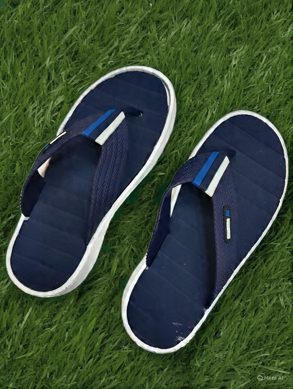 Grey Outdoor Sandals on Fresh Green Grass - Image 2